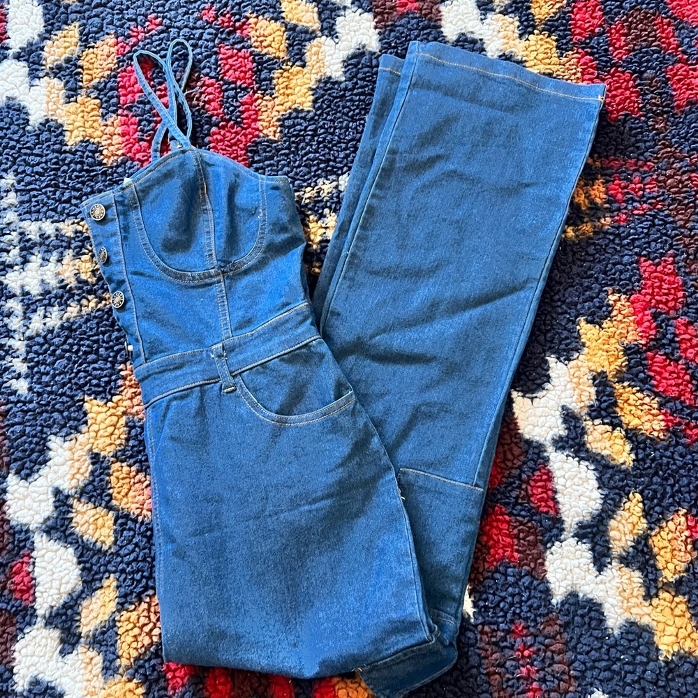 Stylish Blue Denim Jumpsuit